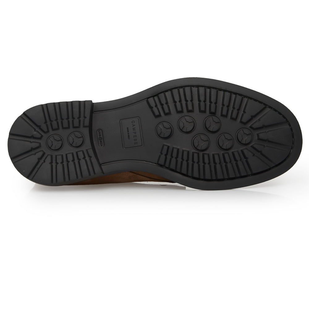 Polacchino Chukka Boot in Camoscio Cuoio con Suola Roccia