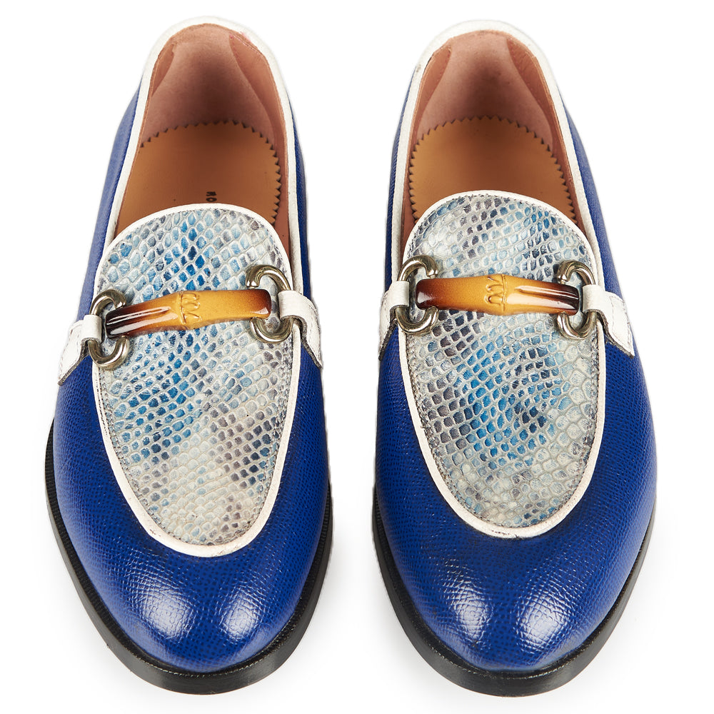 Mocassino fantasia blu