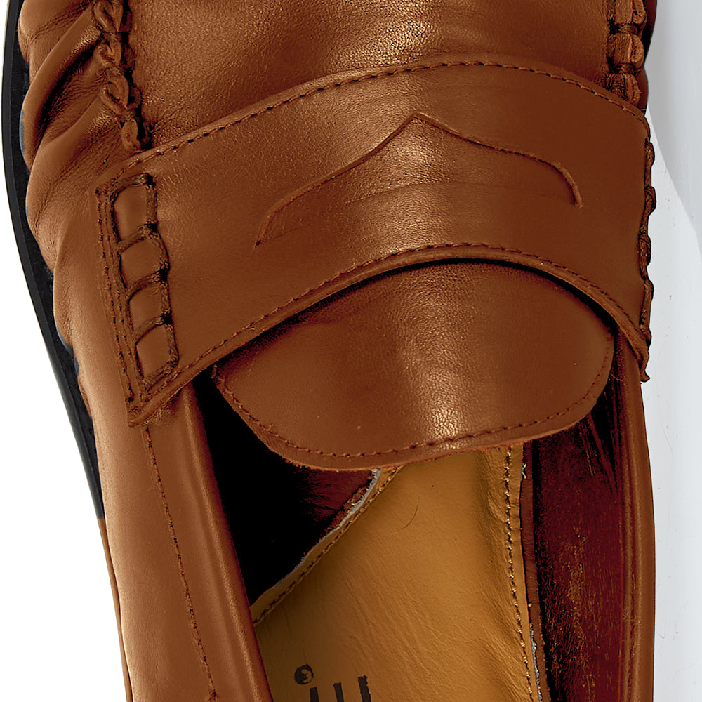 Mocassino Penny Loafer Cuoio – Lavorazione Bologna
