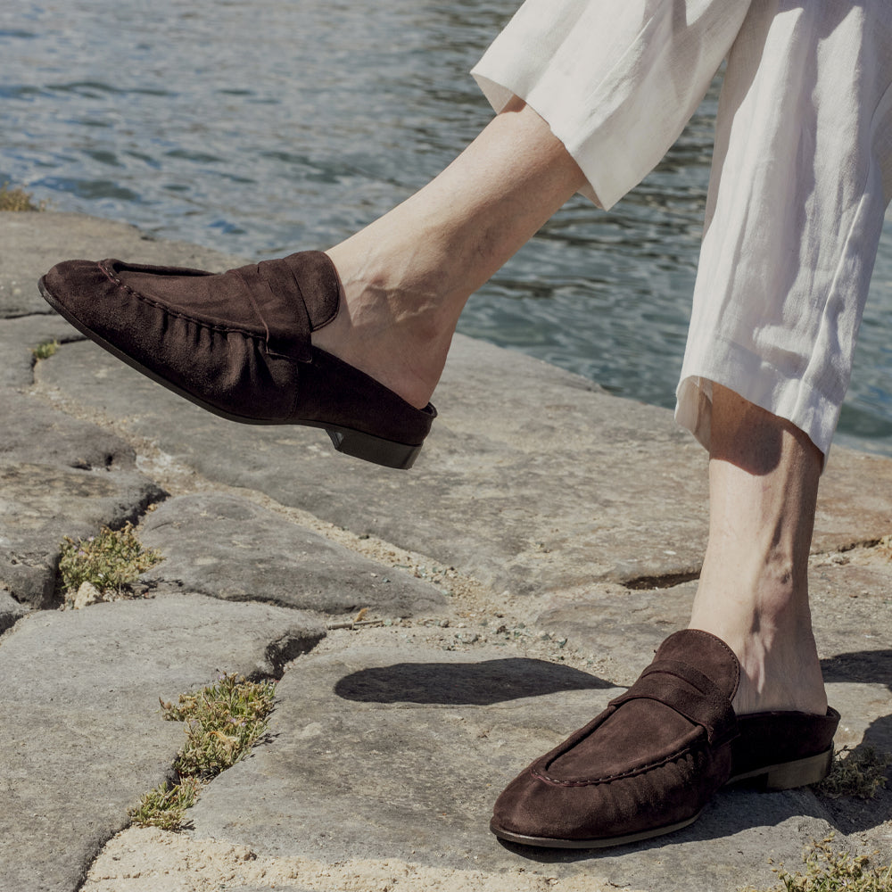 Slingback Penny light summer morbido camoscio - lavorazione Bologna