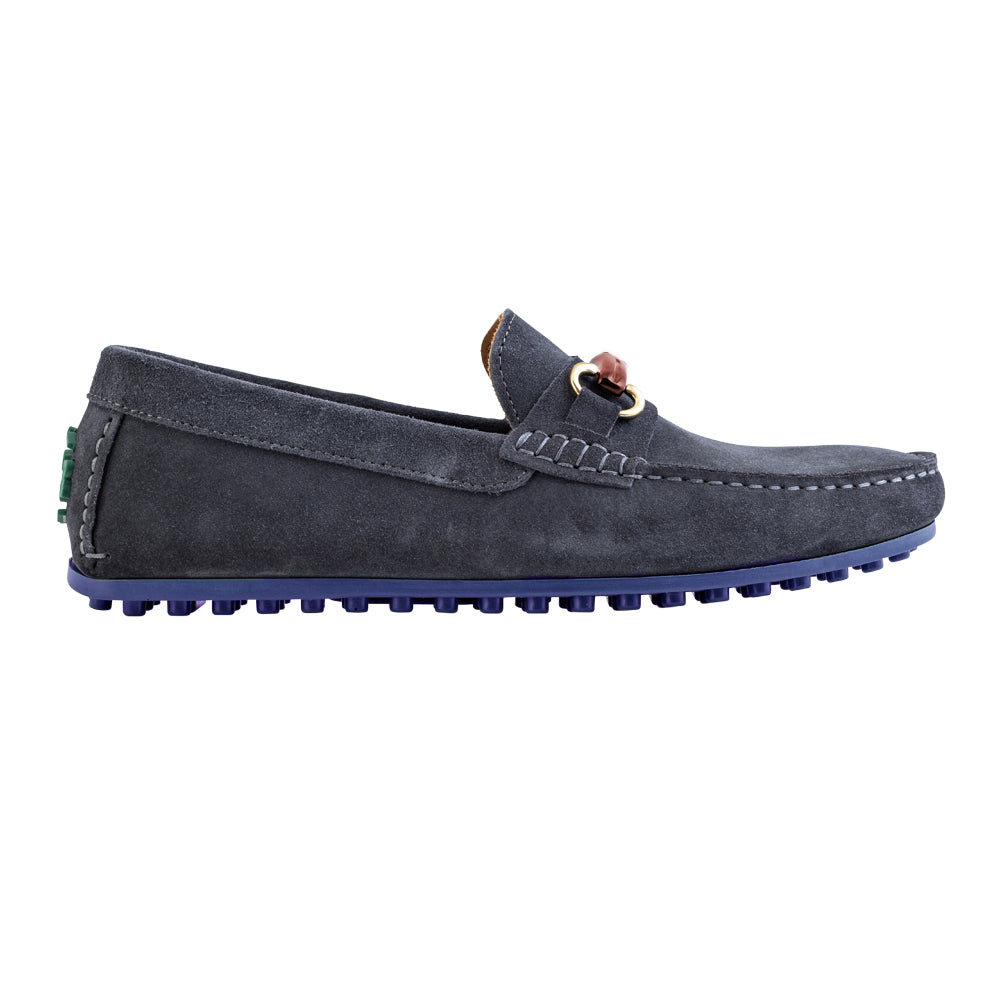 Mocassini driver in pelle scamosciata jeans