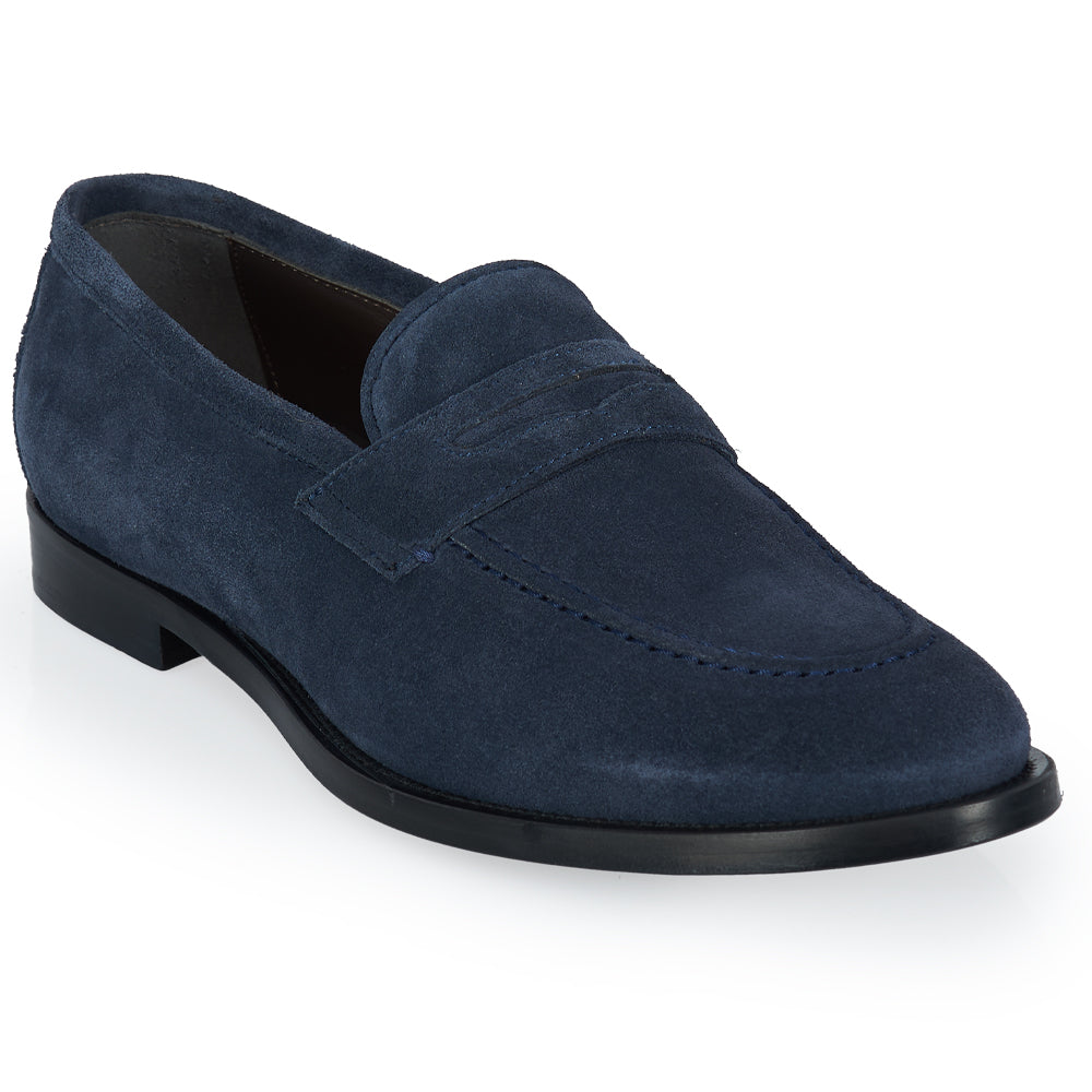 Mocassino Classico in Camoscio Blu Navy
