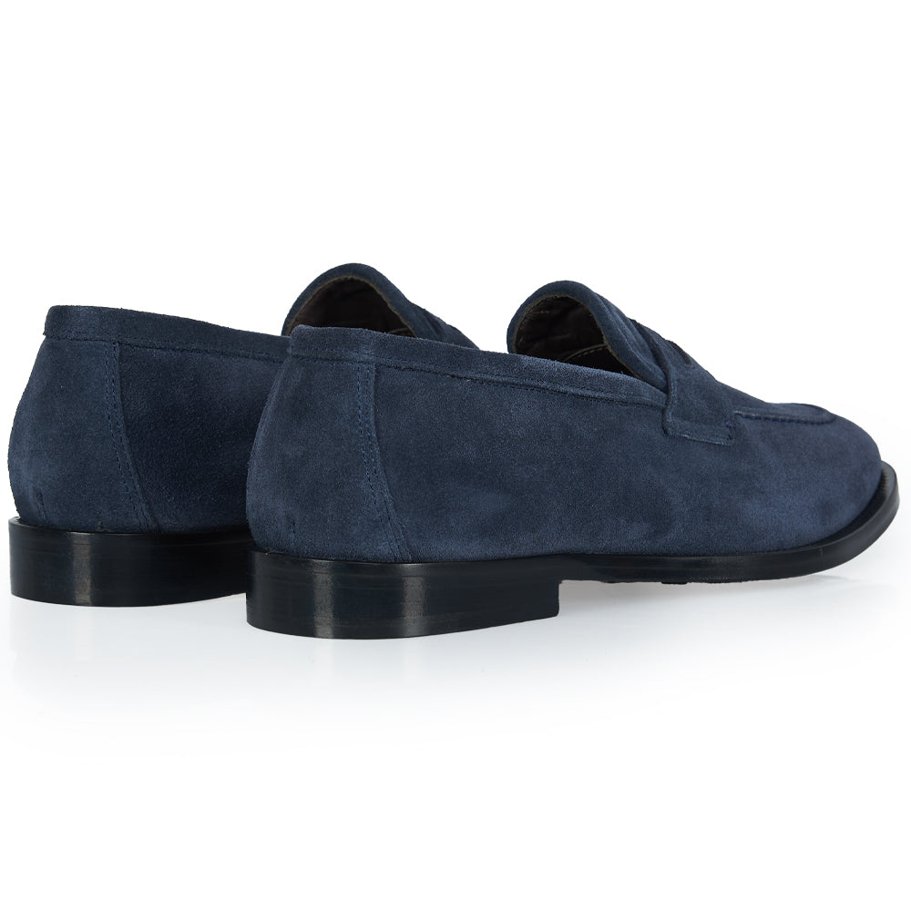 Mocassino Classico in Camoscio Blu Navy