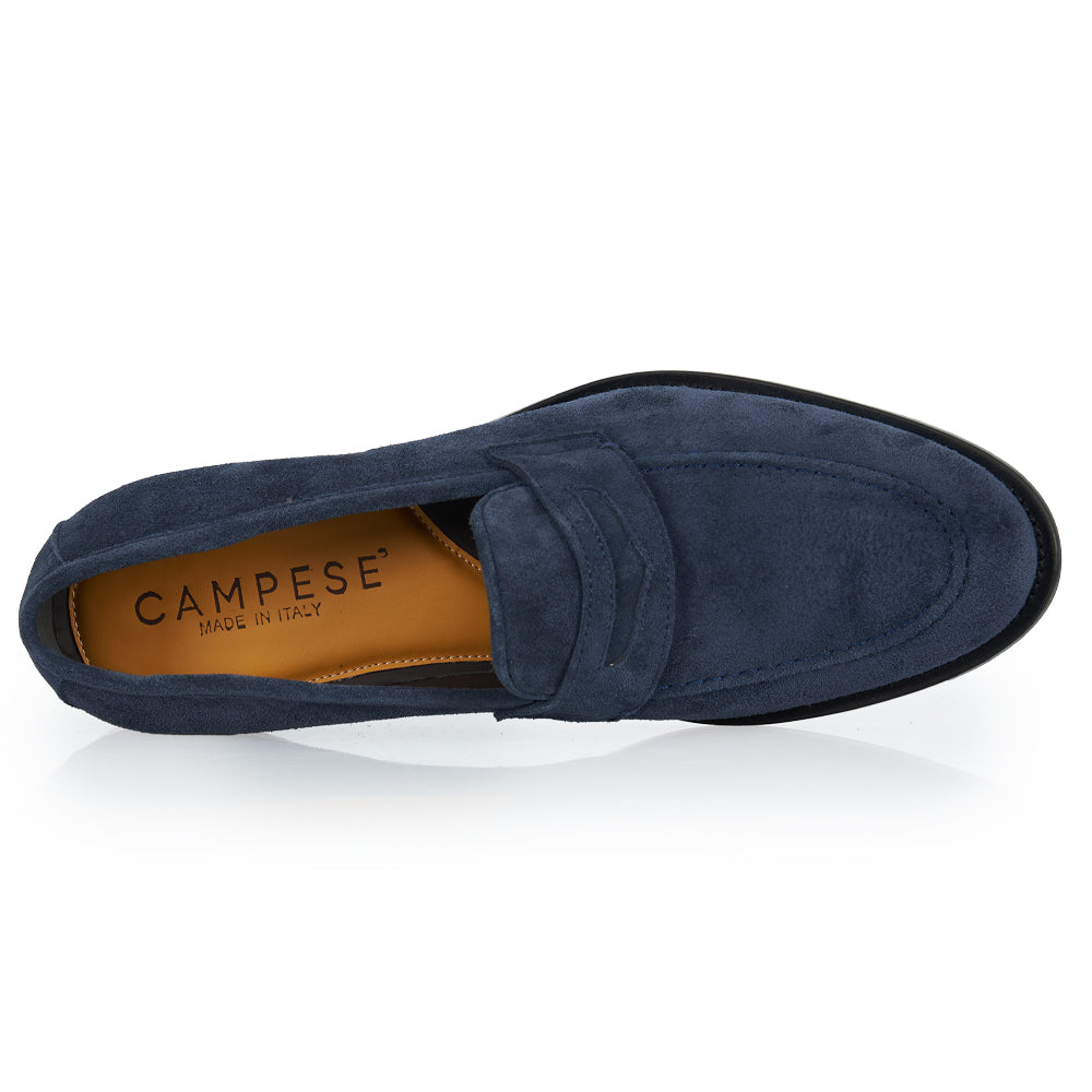 Mocassino Classico in Camoscio Blu Navy