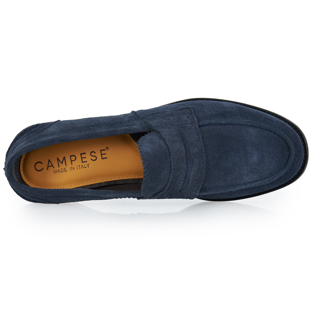 Mocassino Penny - morbido camoscio blu navy