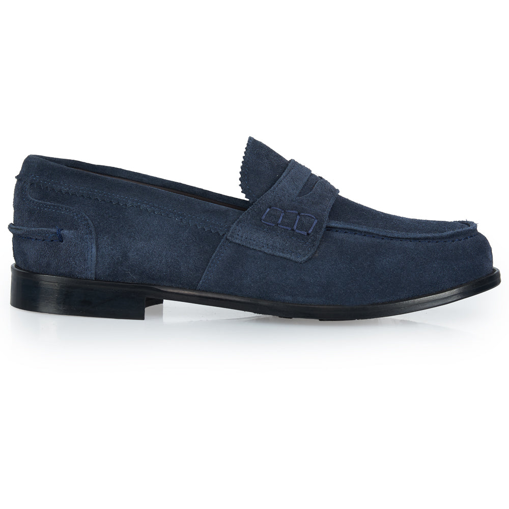 Mocassino Penny - morbido camoscio blu navy