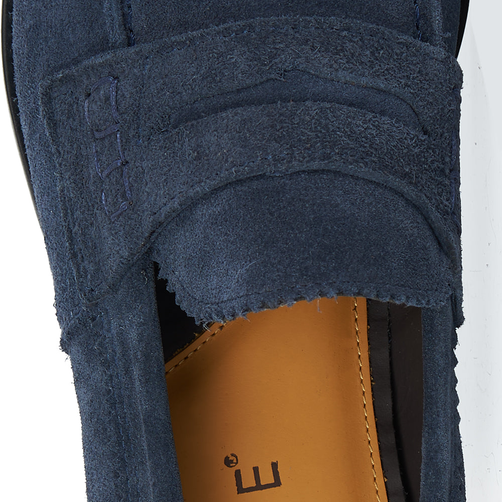 Mocassino Penny - morbido camoscio blu navy