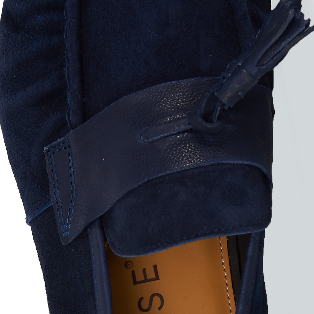 Mocassino Tassel Light Summer Camoscio Blu