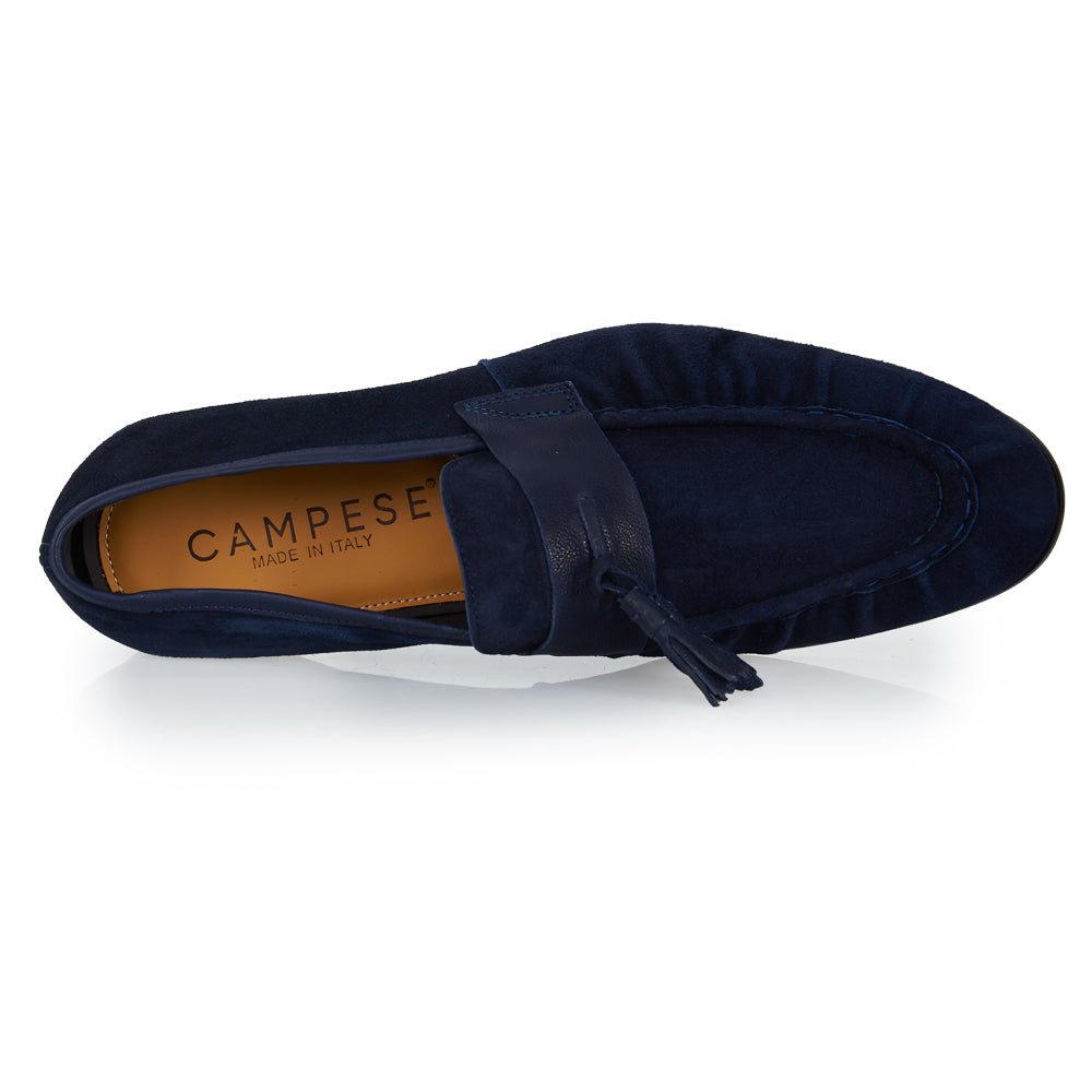 Mocassino Tassel Light Summer Camoscio Blu