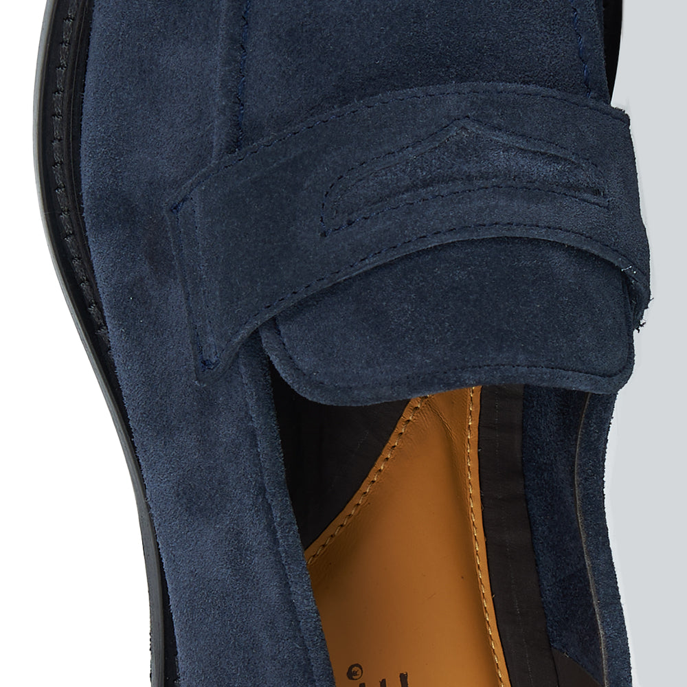 Mocassino in camoscio blu
