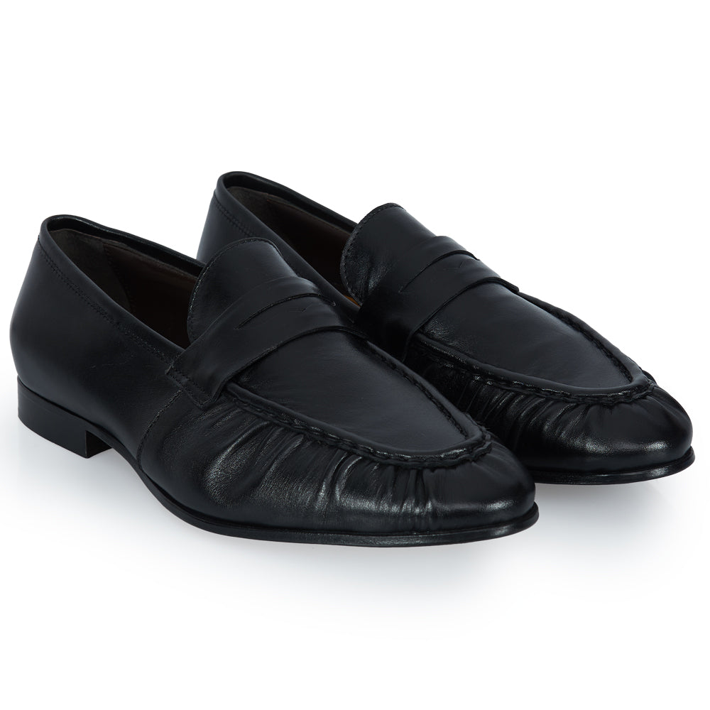 Mocassino in pelle nera