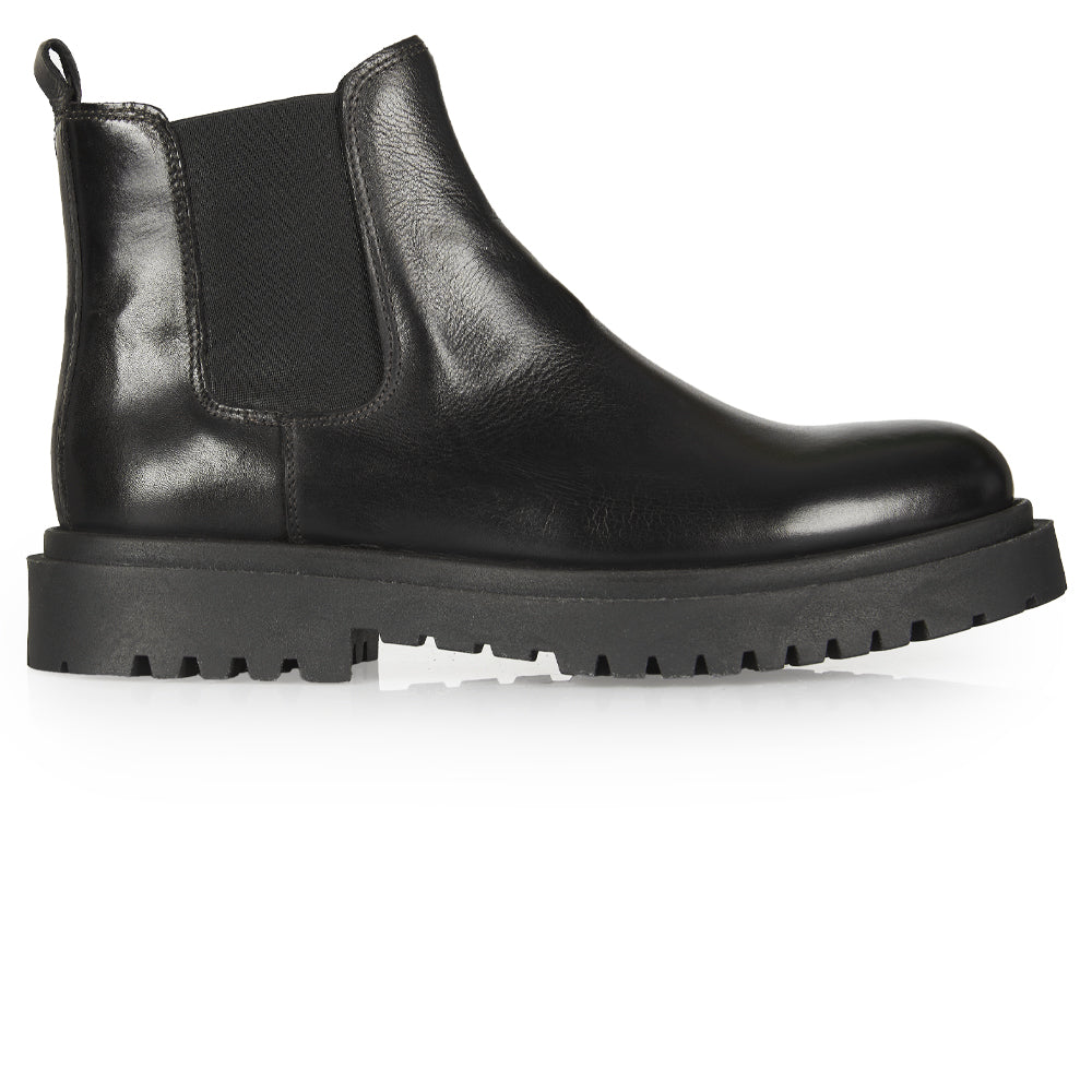 Stivaletto Chelsea in pelle nera