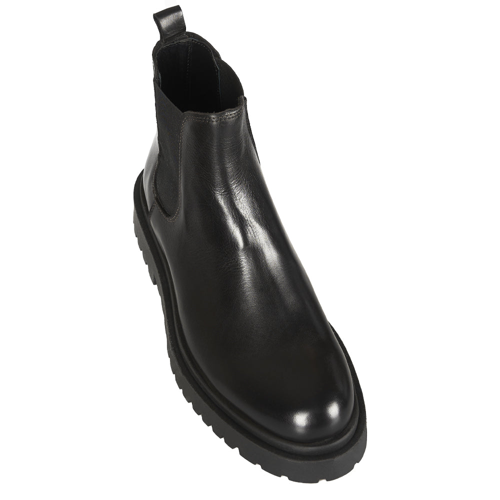 Stivaletto Chelsea in pelle nera
