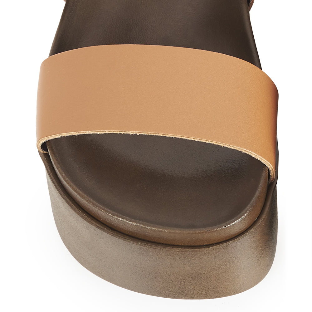 Sandalo platform two tone