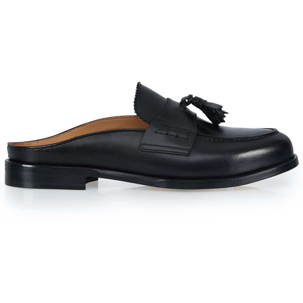Slingback nero con nappine