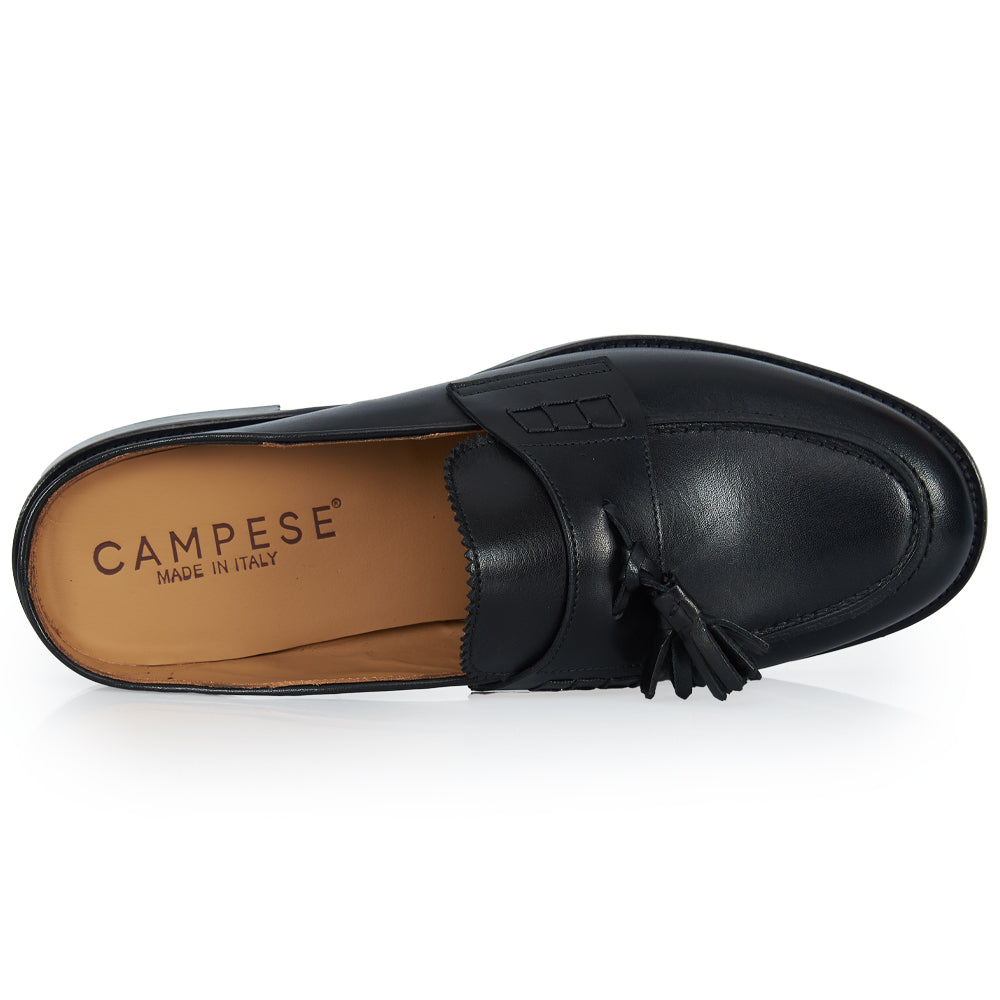 Slingback nero con nappine