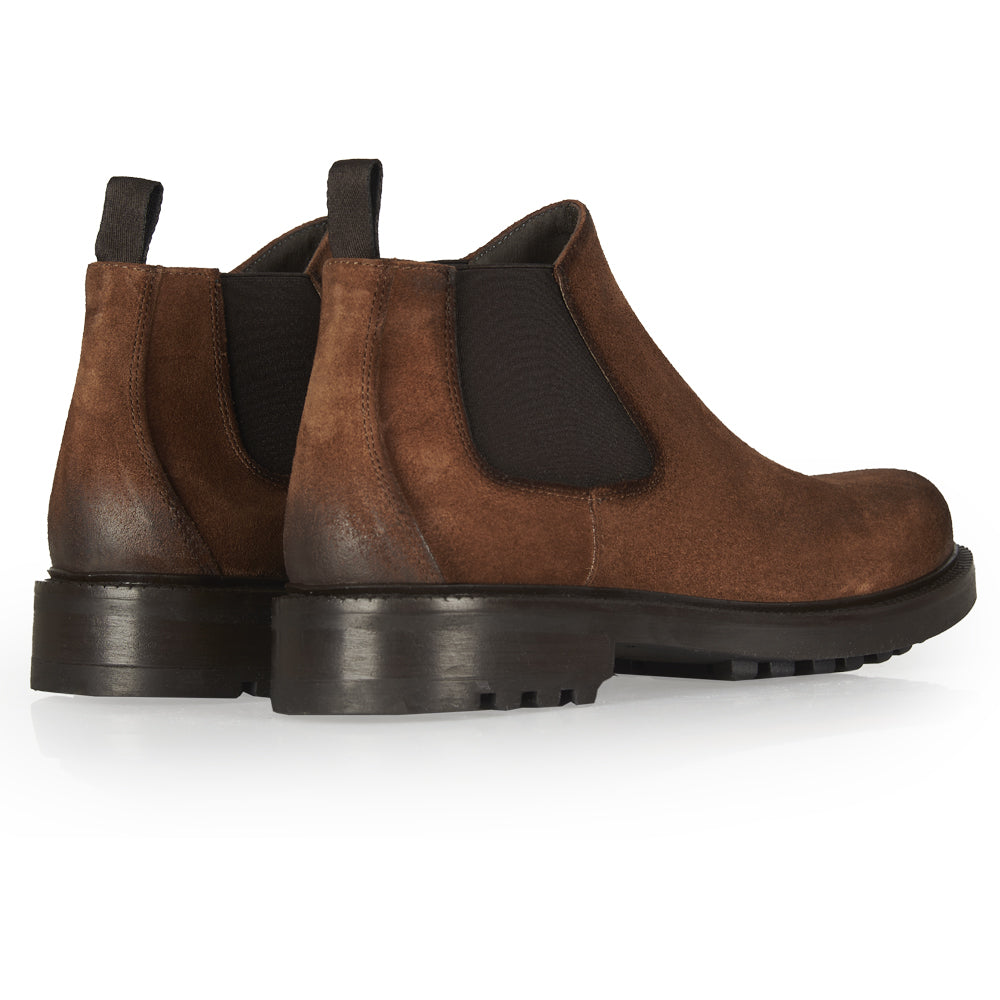 Stivaletto Chelsea in camoscio cuoio