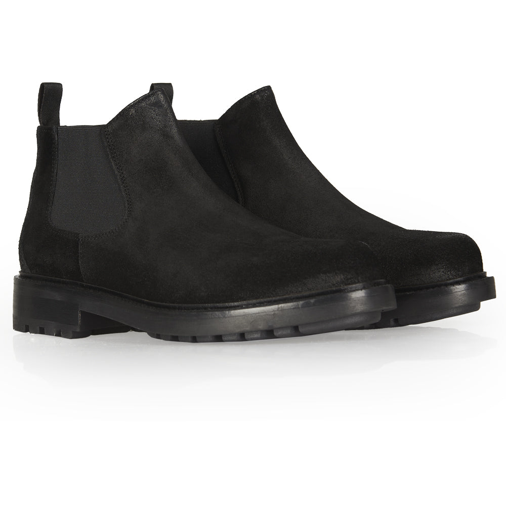 Stivaletto Chelsea in camoscio nero