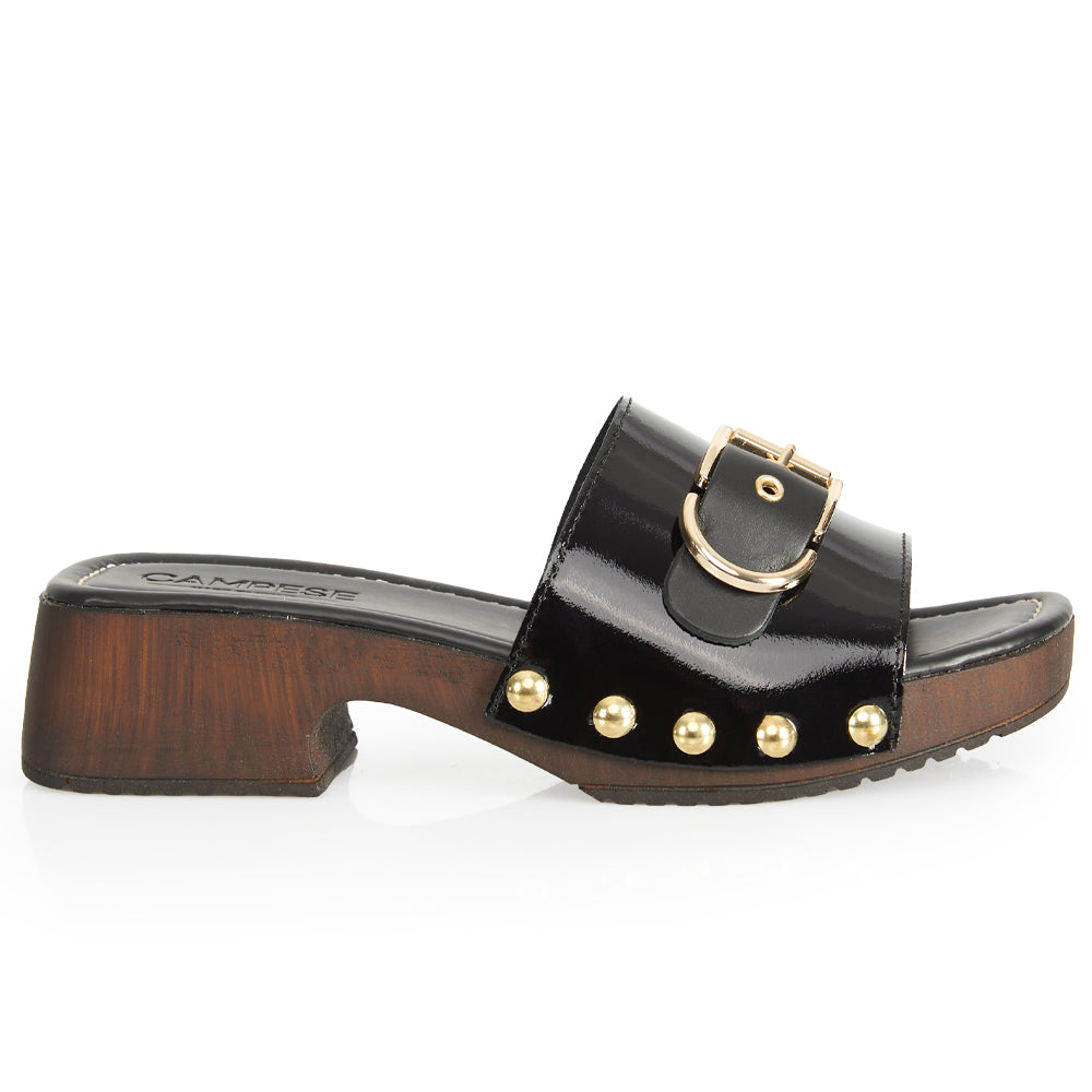 Zoccoletto Glam – Vernice Nero Lacca